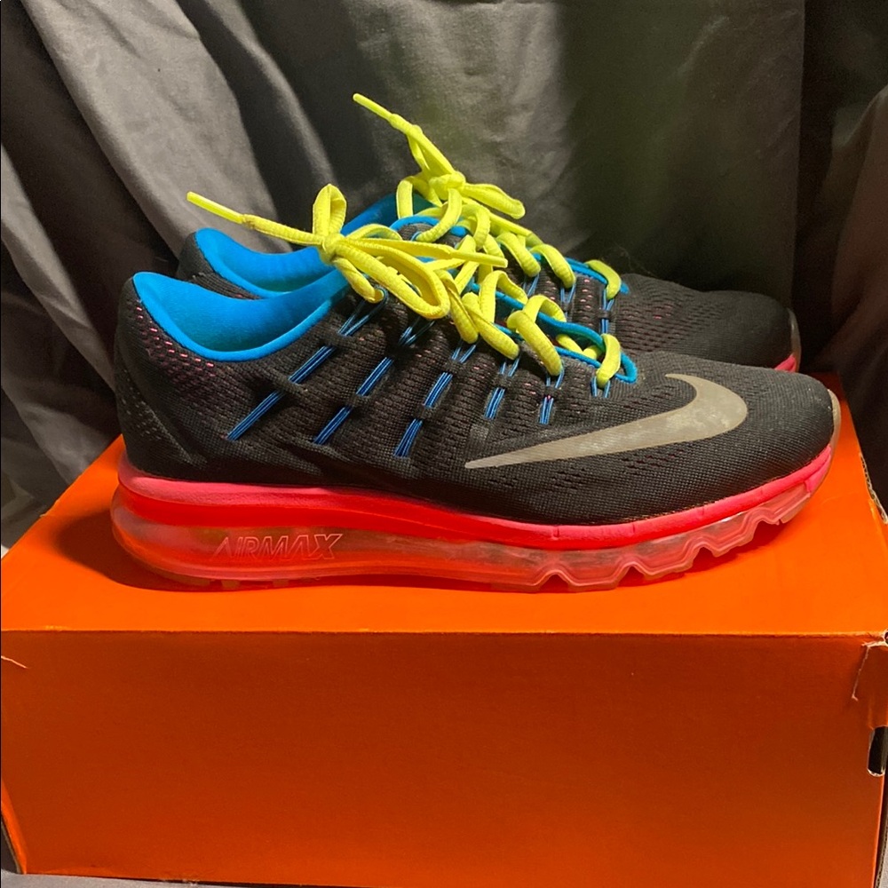 Nike Air Max Black Sneakers with Neon Accents